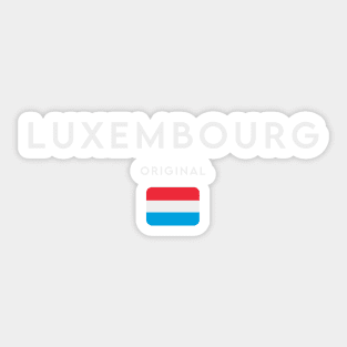 Luxembourg flag, louxembourger flag Sticker